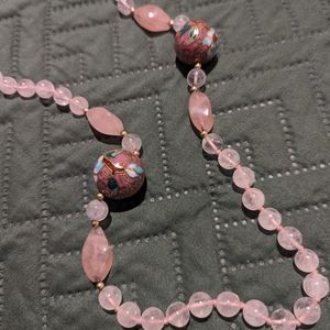 Rose Quartz Beaded Necklace
